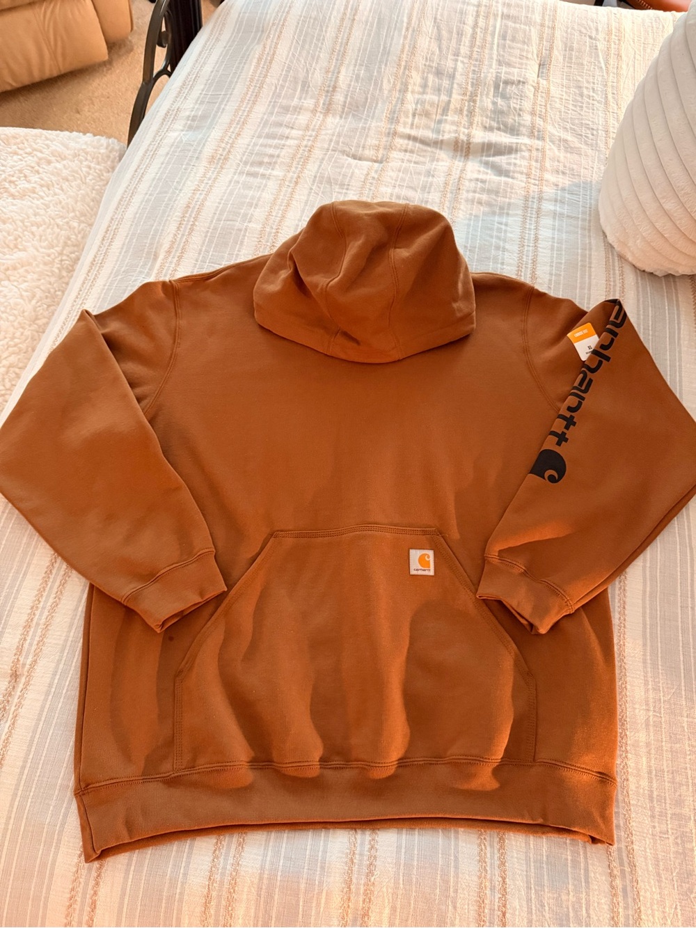 Mens Carhartt Brown Hoodie Sz XL NWOT